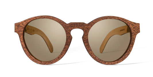 Lentes polarizados Bang, mica café, frente, fondo blanco