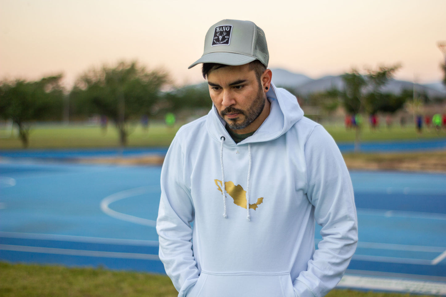 Hoodie México | Blanca oro